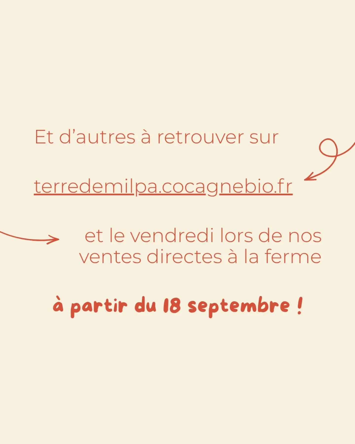 Nouveauté de la rentrée chez Terre de Milpa : découvrez nos bocaux 🥫
Pickles, confitures, tartinades, pesto... C'est la régalade assurée !
Cette année, les recettes de nos bocaux changent et ils ont été fabriqués par la ferme d'insertion les @lesjardinsdelucie, près de Lyon.
📅 Retrouvez-les à la ferme le vendredi 18 septembre de 9h30 à 12h30, pour une session dégustation.
🥫 Et ensuite en vente à la ferme chaque vendredi, et dispo au Comptoir Fortunella à Saint-Fortunat et sur notre site https://terredemilpa.cocagnebio.fr/ !
#bocaux #conservebio #recettesbio #jardindecocagne